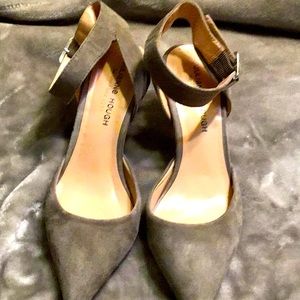 Grey Ramera slingback pumps